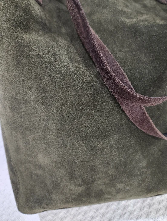 Suede Tote Bag, Hobo Bag, Shoulder Bag, Gorgeous Color. - Picture 8 of 11